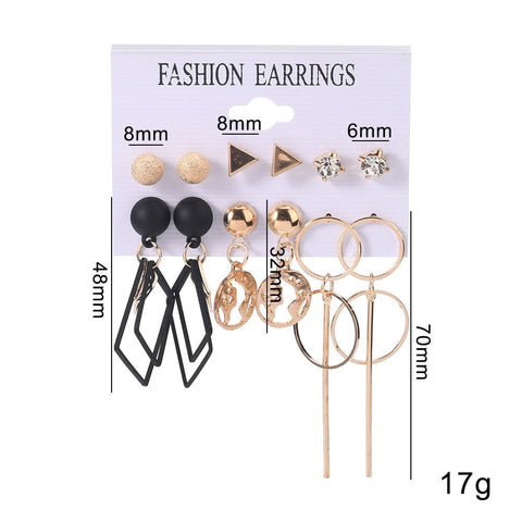 Elegant Women Alloy Vintage Earrings Set Eid Collection 2024
