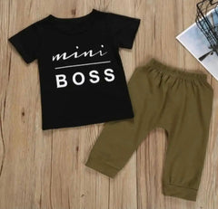 Mini Boss T-Shirt & Trouser Set