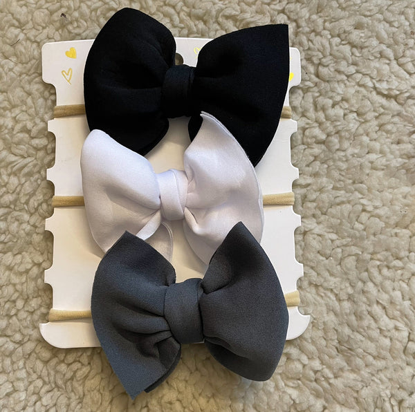 Turban Big Bow Headband Set (Pack of 3)