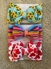 Big Bow Headband Set (Pack of 3)