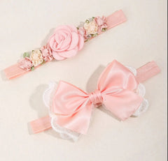 Fancy Satin Silk Lace Headband Set (Pack of 2)