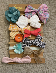 Super Soft Baby Bow Headband Set (10pcs)
