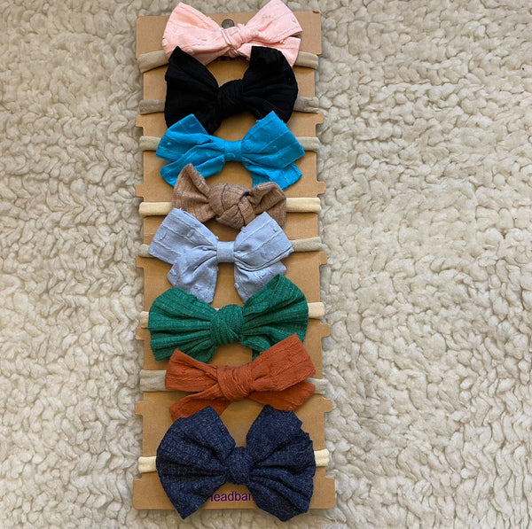 Multi Mix Bow Headband Set (8pcs)