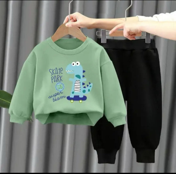 Cartoon Sweatshirt & Trouser Set