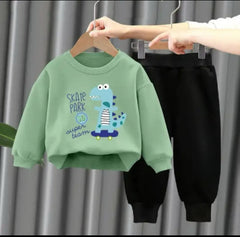 Cartoon Sweatshirt & Trouser Set