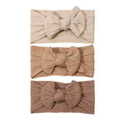 Baby Cable Knit Fabric Headband Set (3pcs)