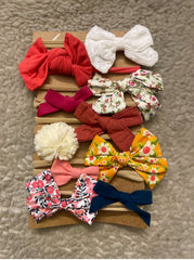 Super Soft Baby Bow Headband Set (10pcs)