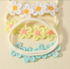 Baby Flower Lace Nylon Headband Set (6pcs)