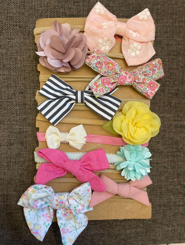 Super Soft Baby Bow Headband Set (10pcs)