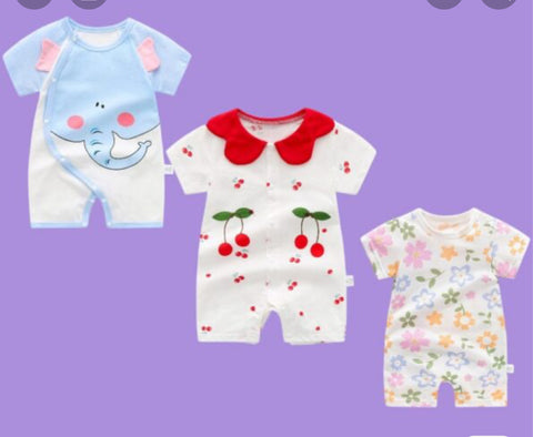 Cute Printed Cotton Rompers