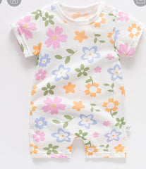 Cute Printed Cotton Rompers