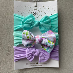 Nylon Fabric Baby Headband Wrap Set