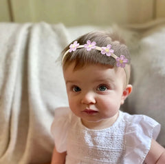 Baby Flower Lace Nylon Headband Set (6pcs)