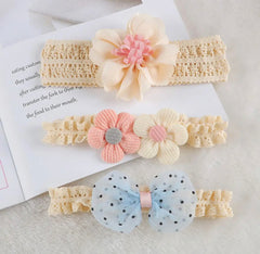 Pre-Order Lace Flower Headband Set (Pack of 3)