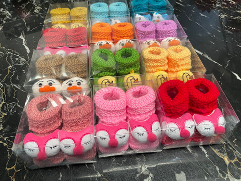 3D Cartoon Knitted Socks (Pack of 3)