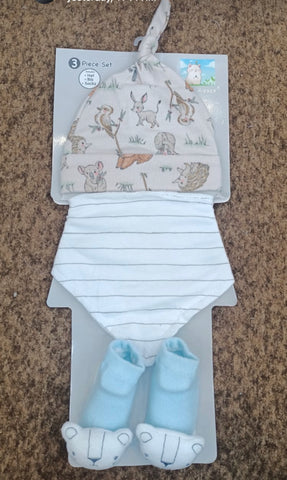 3 piece Set (Bib+Hat+Socks)