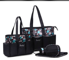 Polka Pattern Baby Diaper Bag Set