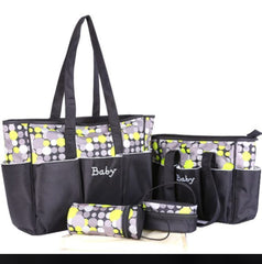Polka Pattern Baby Diaper Bag Set