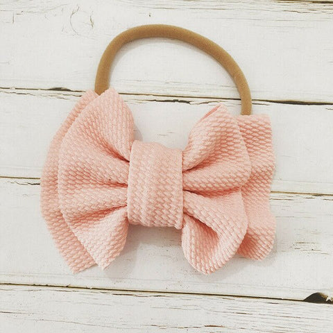 Elastic Big Bow Headband (Set of 8)
