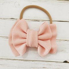 Elastic Big Bow Headband (Set of 8)