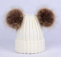 Double pom pom cap -kids