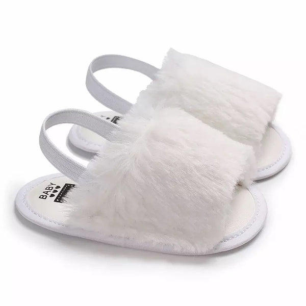 Fur sandals