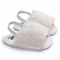 Fur sandals