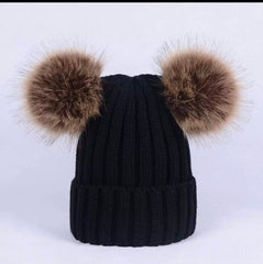 Double pom pom cap -kids