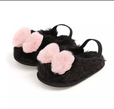 Fur Bow Sandal