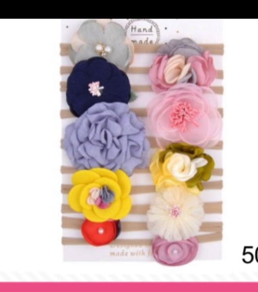 Flower Headband Set (10 pcs)