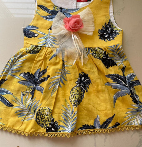 Pineapple Leaf Kids Frock