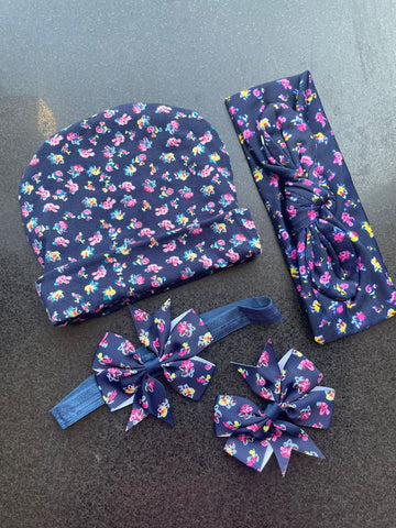 Baby Cotton Cap and Band Set