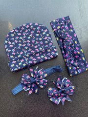 Baby Cotton Cap and Band Set