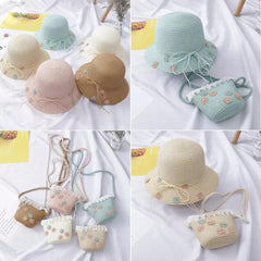 Beach  straw Hat + Bag