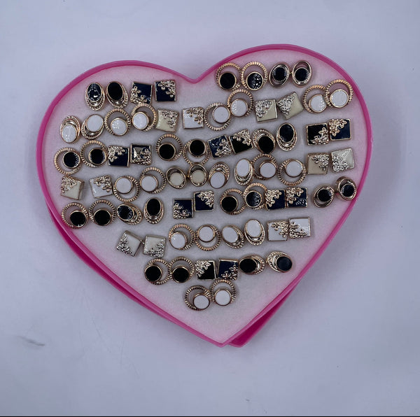 Stud Earrings Box - 36 Pairs