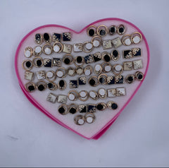 Stud Earrings Box - 36 Pairs