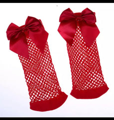 Fishnet sock -Red