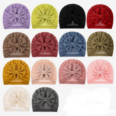 Cotton bow pattern cap