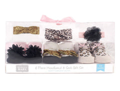 Hudson Baby 6 Piece Headband and Socks Gift Set