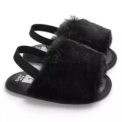 Fur sandals