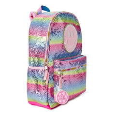 Smiley Face Sequin Kids School Backpack