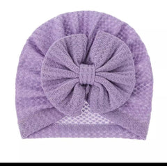 Cotton bow pattern cap