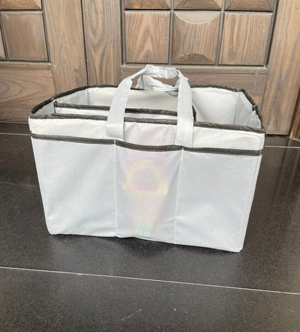 Baby Diaper Caddy Organizer, Foldable Felt Storage Bag with Multi Pockets and Flexible Compartments