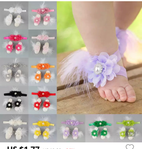 Feather Barefoot Band Set