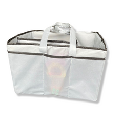 Baby Diaper Caddy Organizer, Foldable Felt Storage Bag with Multi Pockets and Flexible Compartments