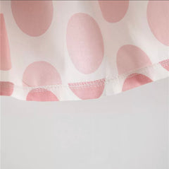Polka Dress with Hat- Teapink