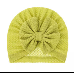 Cotton bow pattern cap