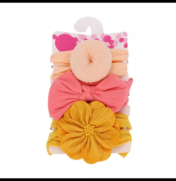 Round Flower Headband Set (3pcs)