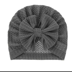 Cotton bow pattern cap