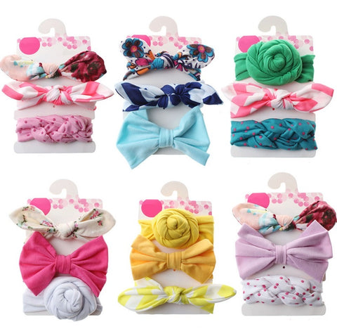 Printed Round Headband Set (3pcs)